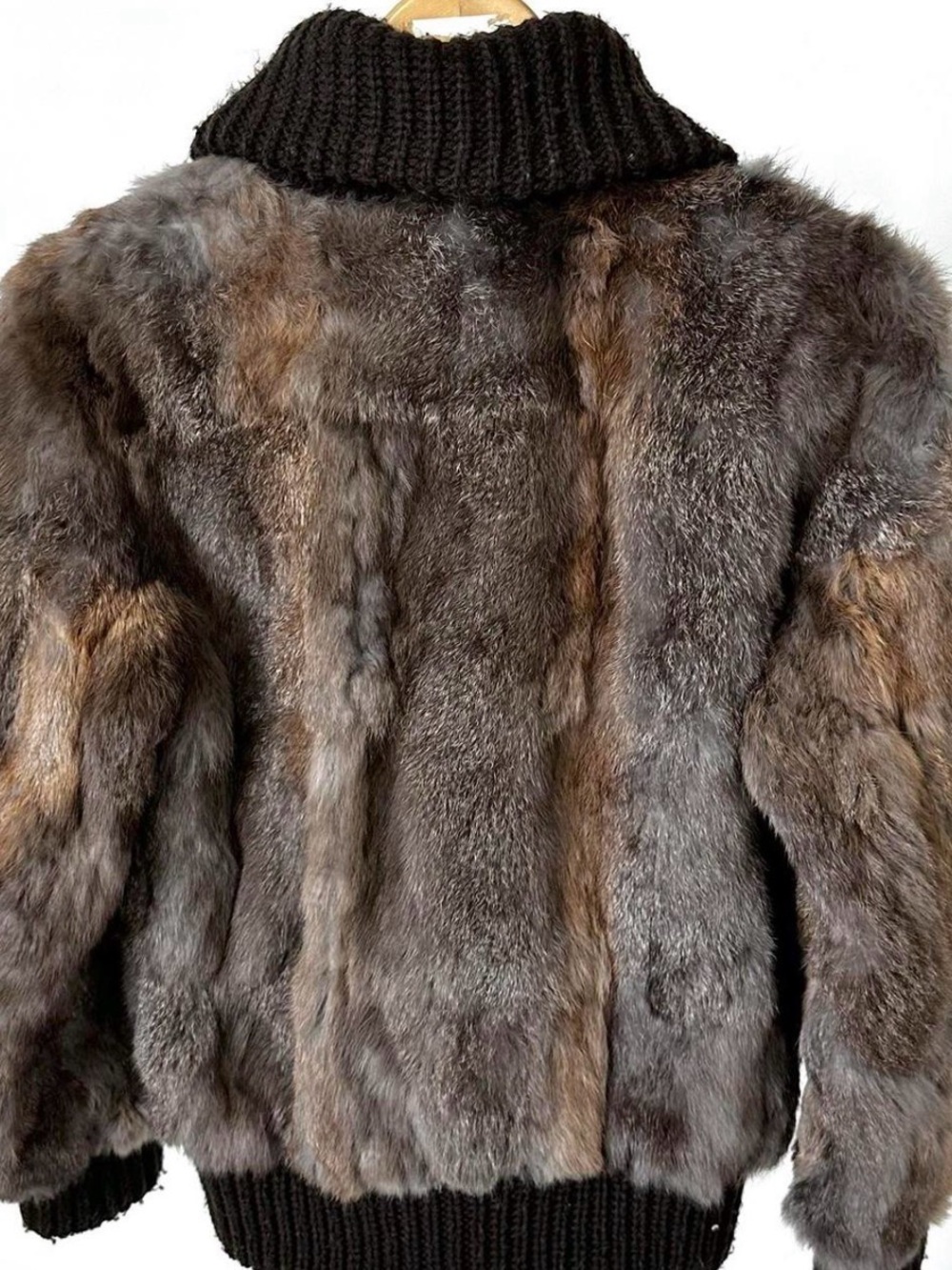 Vintage Real Rabbit Fur Bomber Jacket - Picture 3 of 7
